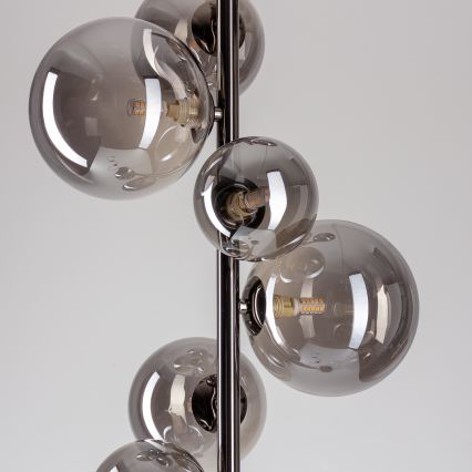 Brilagi - LED podna lampa MILLA 7xG9/3W/230V crni krom/zadimljeno staklo