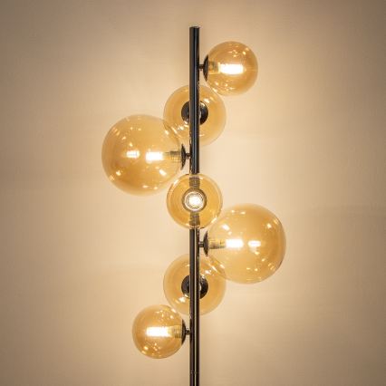 Brilagi - LED podna lampa MILLA 7xG9/3W/230V crni krom/zlatna