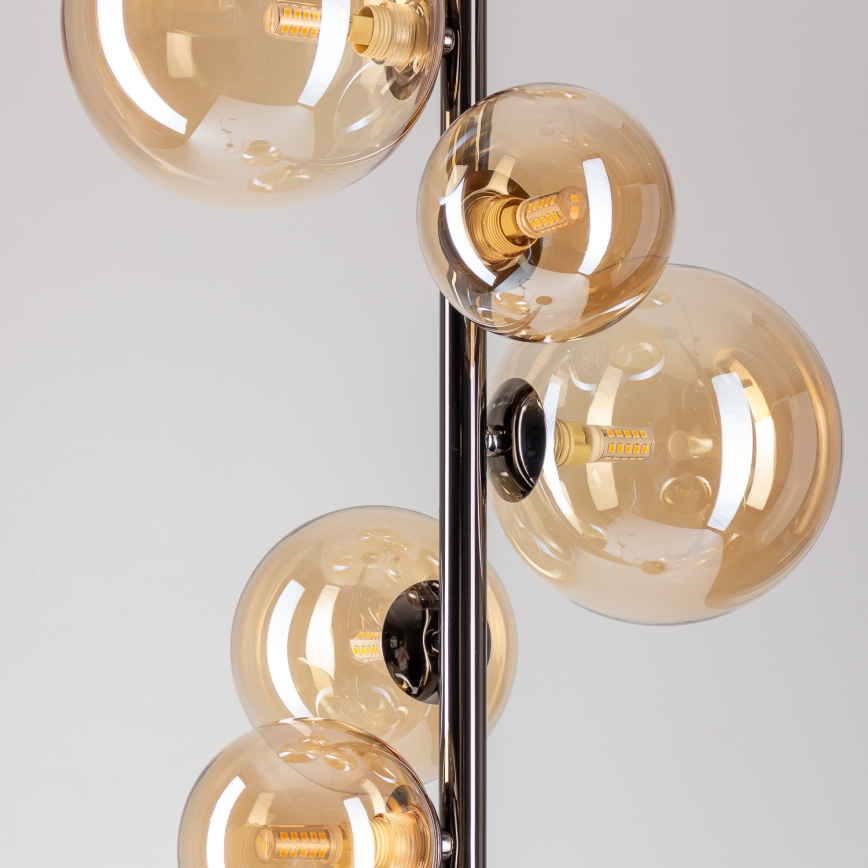 Brilagi - LED podna lampa MILLA 7xG9/3W/230V crni krom/zlatna