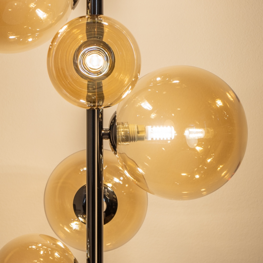 Brilagi - LED podna lampa MILLA 7xG9/3W/230V crni krom/zlatna
