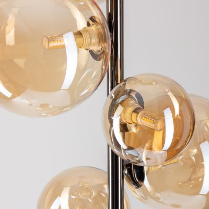 Brilagi - LED podna lampa MILLA 7xG9/3W/230V crni krom/zlatna