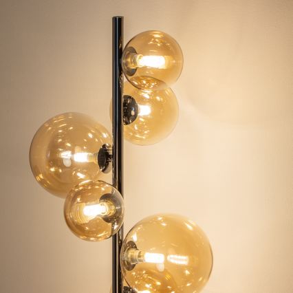 Brilagi - LED podna lampa MILLA 7xG9/3W/230V crni krom/zlatna