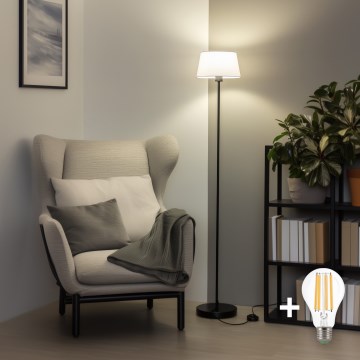 Brilagi - LED podna svjetiljka CERIA 1xE27/40W/230V promjer 25 cm bijela/crna