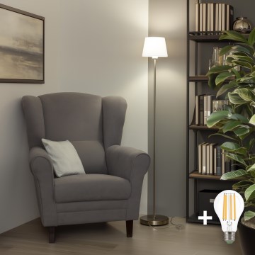 Brilagi - LED podna svjetiljka CERIA 1xE27/40W/230V Ø 20,5 cm bijela/matni krom