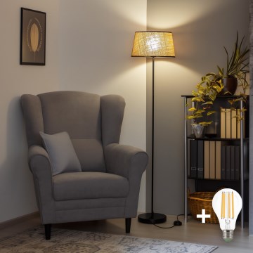 Brilagi - LED podna svjetiljka CERIA 1xE27/40W/230V Ø 35 cm bež/crna