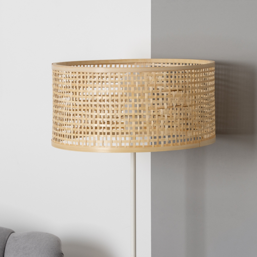 Brilagi - LED podna svjetiljka CERIA 1xE27/40W/230V, Ø 40 cm, bambus/bijela