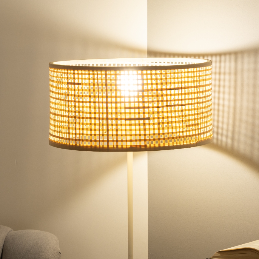 Brilagi - LED podna svjetiljka CERIA 1xE27/40W/230V, Ø 40 cm, bambus/bijela