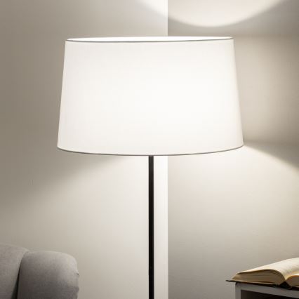 Brilagi - LED podna svjetiljka CERIA 1xE27/40W/230V Ø 45 cm bijela/crna
