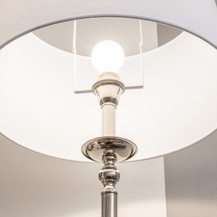 Brilagi - LED podna svjetiljka CERIA 1xE27/60W/230V Ø 45 cm sjajni krom/bijela