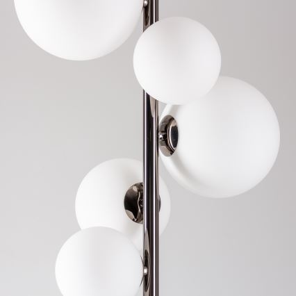 Brilagi - LED podna svjetiljka MILLA 7xG9/3W/230V crni krom/bijela