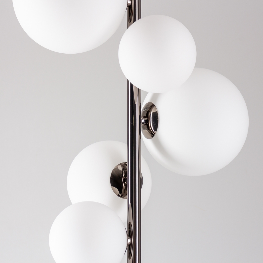 Brilagi - LED podna svjetiljka MILLA 7xG9/3W/230V crni krom/bijela