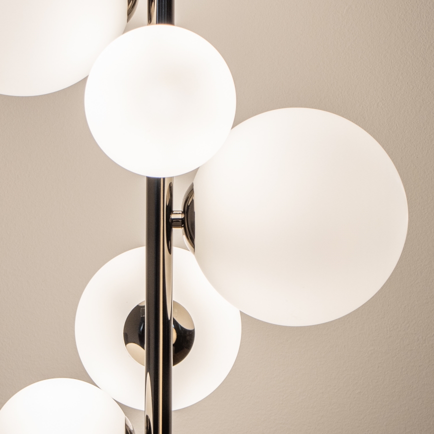 Brilagi - LED podna svjetiljka MILLA 7xG9/3W/230V crni krom/bijela