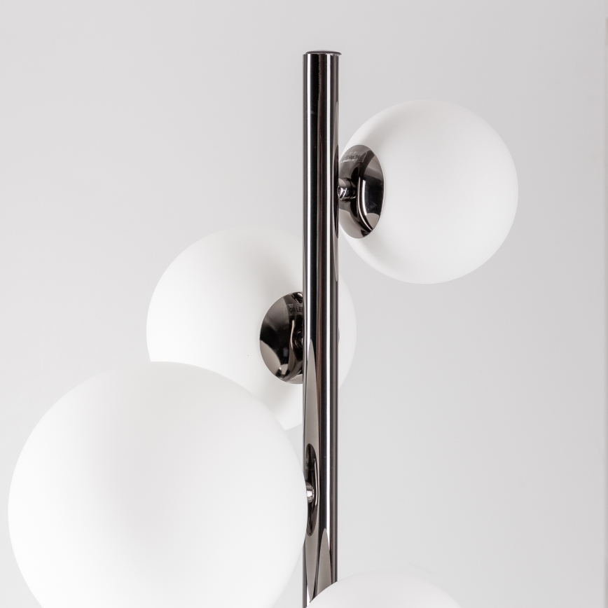 Brilagi - LED podna svjetiljka MILLA 7xG9/3W/230V crni krom/bijela