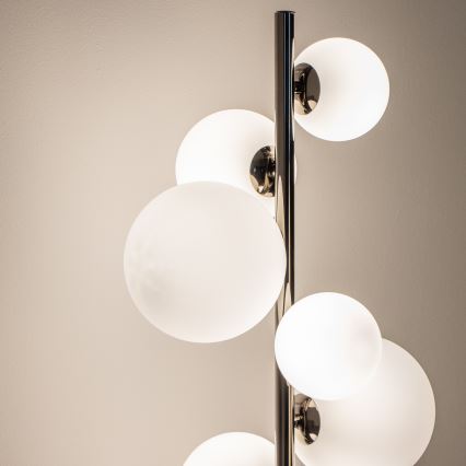 Brilagi - LED podna svjetiljka MILLA 7xG9/3W/230V crni krom/bijela