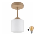 BRILAGI - LED površinski montiran stropni luster RETRO GLASS 1xE27/60W/230V Ø 10 cm bež/bijela