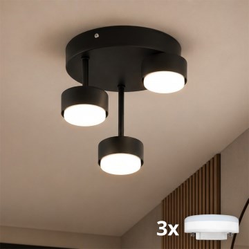 Brilagi - LED površinski montirani stropni luster MONO 3xGX53/30W/230V crni