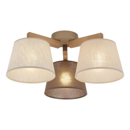 BRILAGI - LED površinski stropni luster LATTE SABIA 3xE27/15W/230V borovina/mix