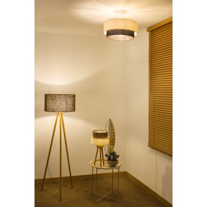 Brilagi - LED powierzinski stropni luster BOHO STYLE 1xE27/15W/230V Ø 40 cm krem/smeđa