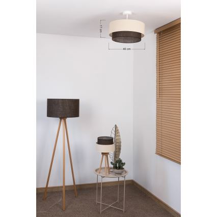 Brilagi - LED powierzinski stropni luster BOHO STYLE 1xE27/15W/230V Ø 40 cm krem/smeđa