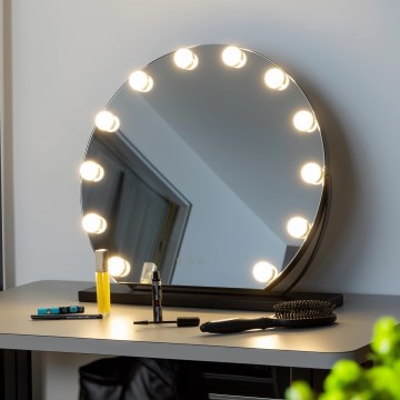 Brilagi - LED prenosivo ogledalo za šminku s prigušivanjem HOLLYWOOD LED/12W/230V 3000/4000/6500K