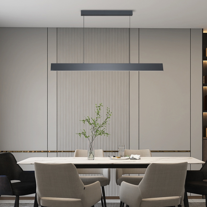 Brilagi - LED Prigušivi luster na sajli SLIMLINE LED/40W/230V 3000-6000K antracit + daljinski upravljač