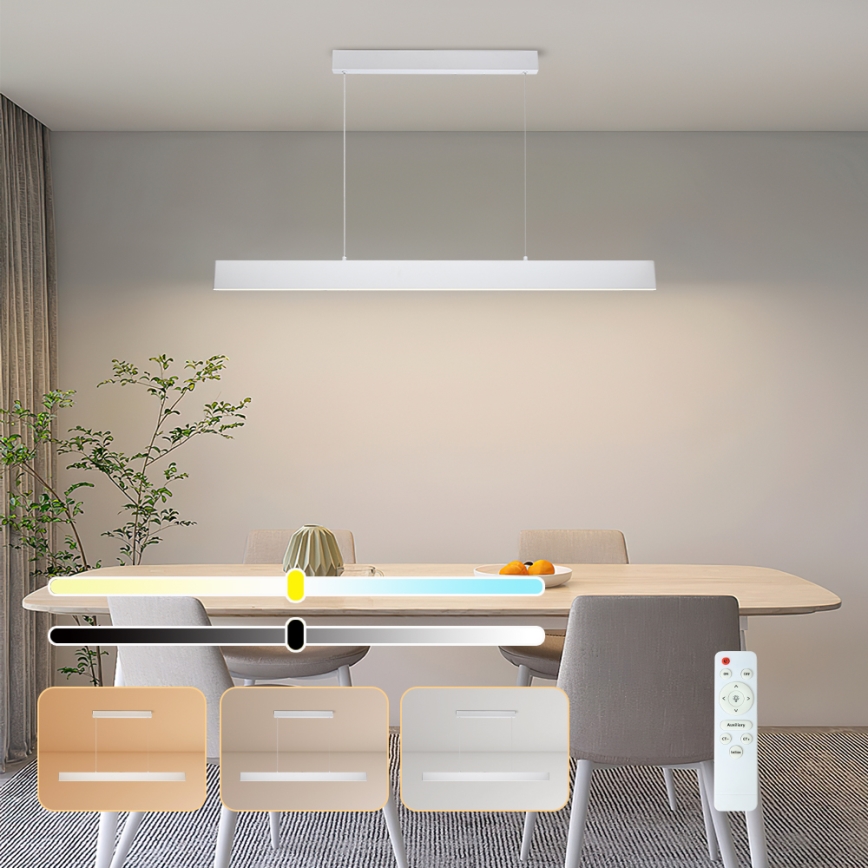 Brilagi - LED Prigušivi luster na sajli SLIMLINE LED/40W/230V 3000-6000K bijela + daljinski upravljač