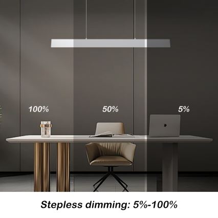 Brilagi - LED Prigušivi luster na sajli SLIMLINE LED/40W/230V 3000-6000K bijela + daljinski upravljač