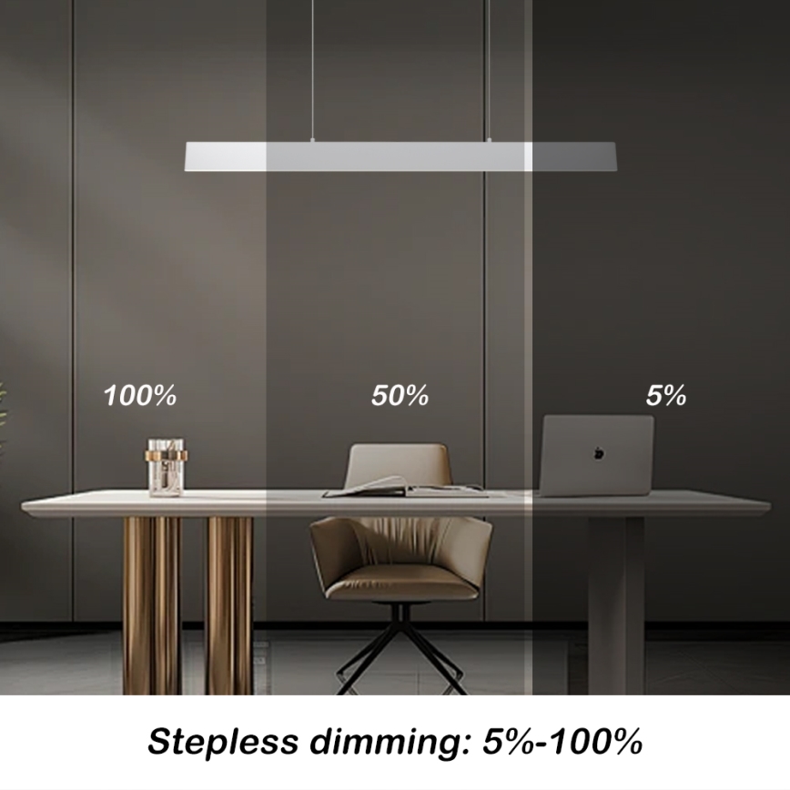 Brilagi - LED Prigušivi luster na sajli SLIMLINE LED/40W/230V 3000-6000K bijela + daljinski upravljač