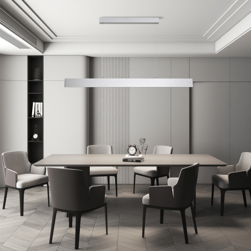 Brilagi - LED Prigušivi luster na sajli SLIMLINE LED/40W/230V 3000-6000K srebrna + daljinski upravljač