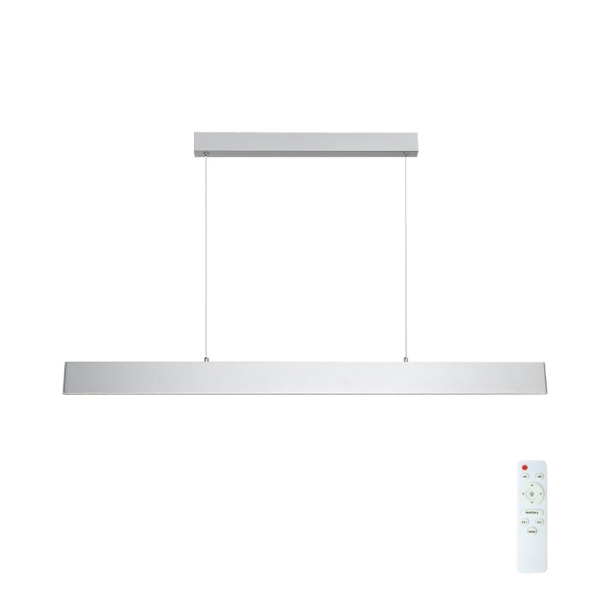 Brilagi - LED Prigušivi luster na sajli SLIMLINE LED/40W/230V 3000-6000K srebrna + daljinski upravljač