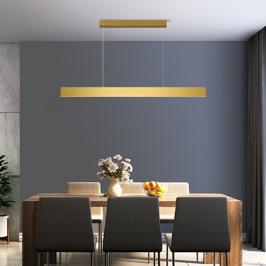 Brilagi - LED Prigušivi luster na sajli SLIMLINE LED/40W/230V 3000-6000K zlatna + daljinski upravljač