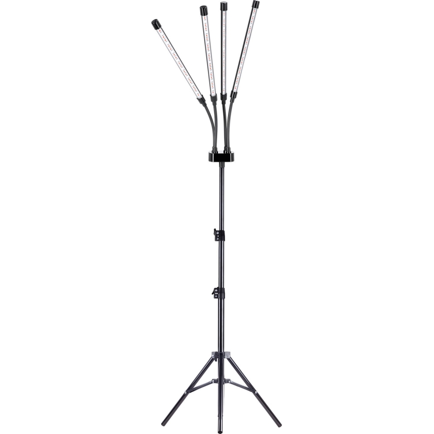 Brilagi - LED Prigušiva fleksibilna podna lampa za uzgoj biljaka VITABLOOM 4xLED/7,5W/230V crna