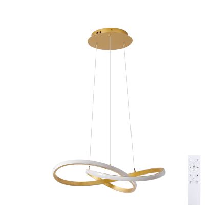 Brilagi - LED luster s prigušivanjem na sajli INFINITY LED/55W/230V 3000-6000K 50x50 cm zlatni + daljinski upravljač