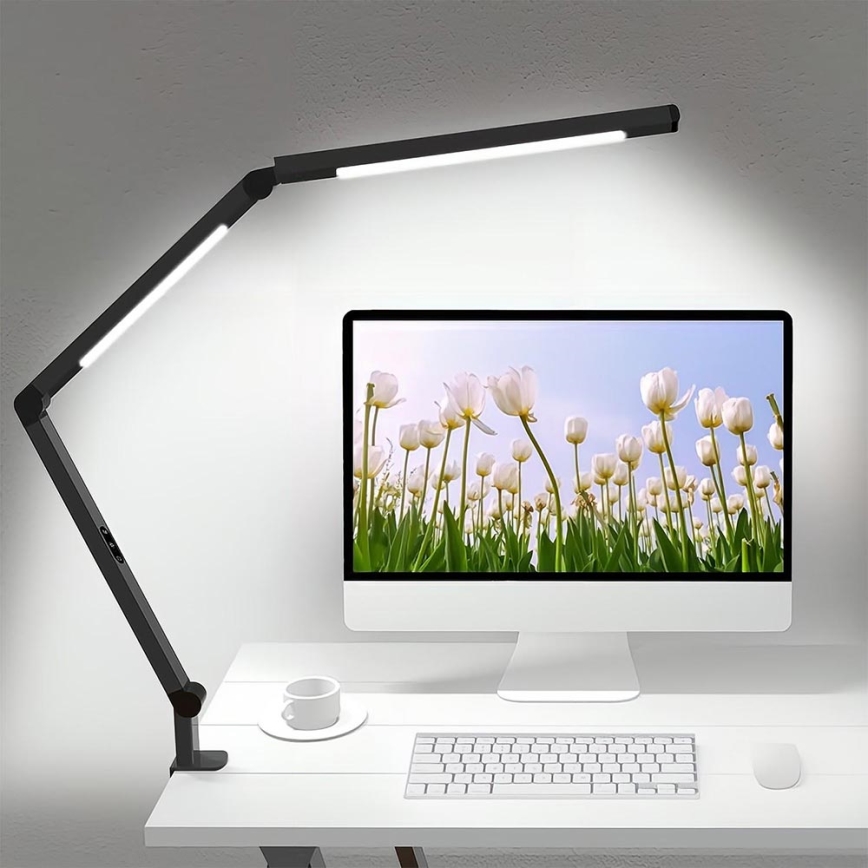 Brilagi - LED Prigušiva dodirna fleksibilna stolna lampa VARIO LED/12W/230V 3000/4000/5000/6500K CRI 92 crna