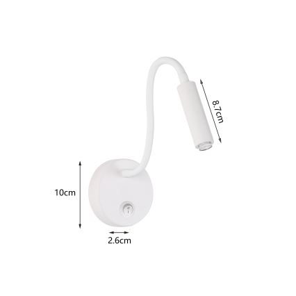 Brilagi - LED Prigušiva fleksibilna zidna lampa MAYA 1xG9/4W/230V bijela 2700-6500K Wi-Fi Tuya