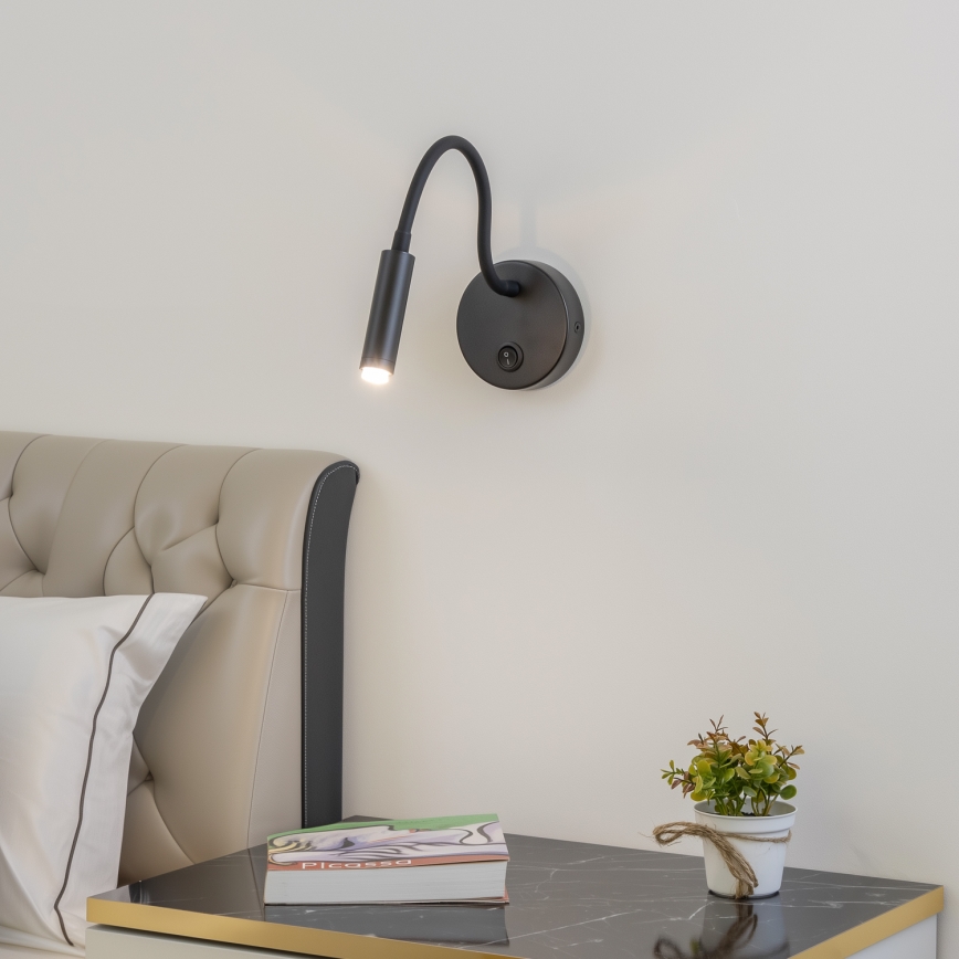 Brilagi - LED Prigušiva fleksibilna zidna lampa MAYA 1xG9/4W/230V crna 2700-6500K Wi-Fi Tuya