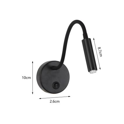 Brilagi - LED Prigušiva fleksibilna zidna lampa MAYA 1xG9/4W/230V crna 2700-6500K Wi-Fi Tuya