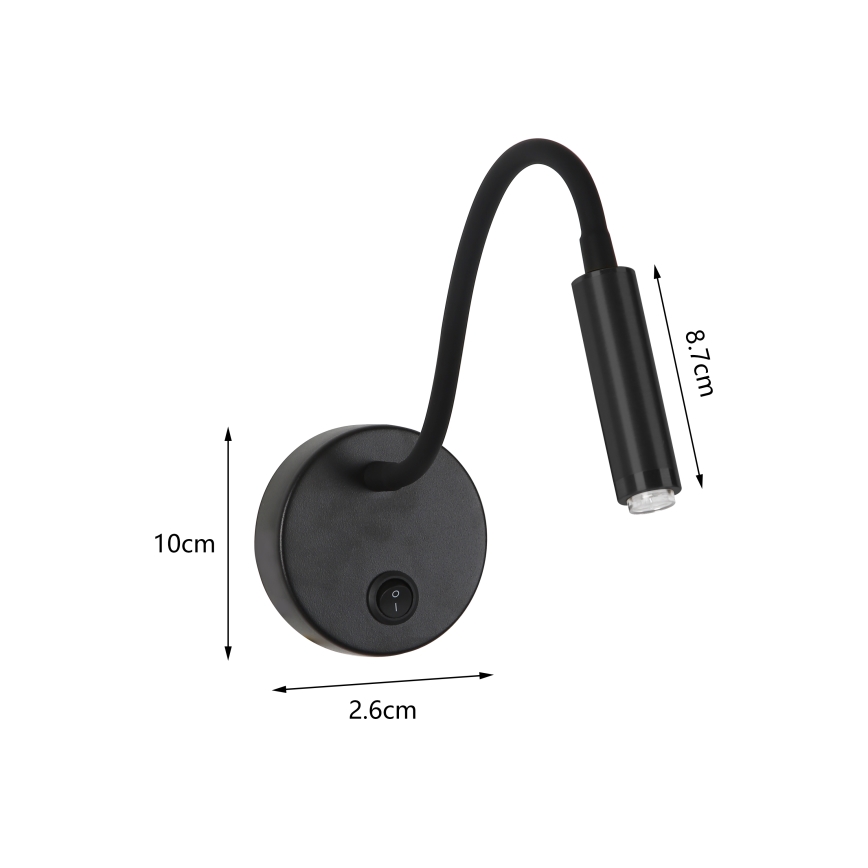 Brilagi - LED Prigušiva fleksibilna zidna lampa MAYA 1xG9/4W/230V crna 2700-6500K Wi-Fi Tuya
