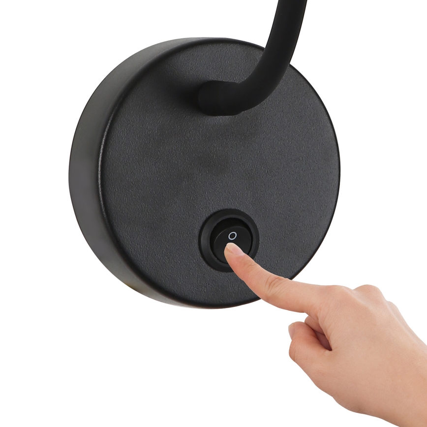 Brilagi - LED Prigušiva fleksibilna zidna lampa MAYA 1xG9/4W/230V crna/zlatna 2700-6500K Wi-Fi Tuya