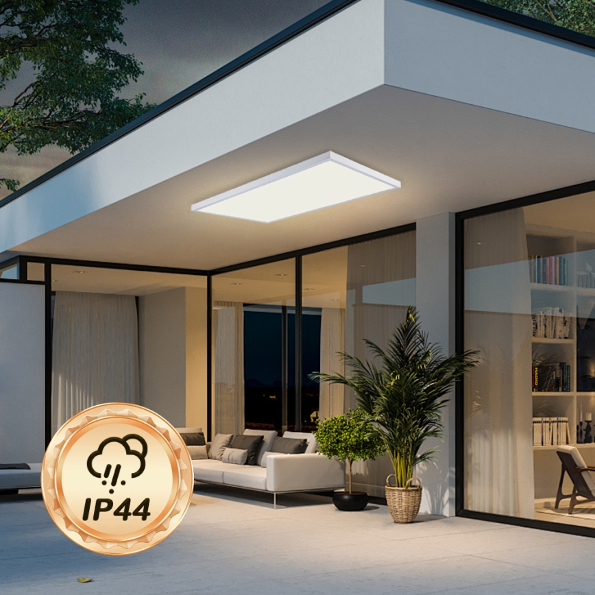 Brilagi - LED prigušivo kupaonsko stropno svjetlo FRAME SMART LED/96W/230V 120x60 cm 3000-6000K IP44 bijela + daljinski upravljač