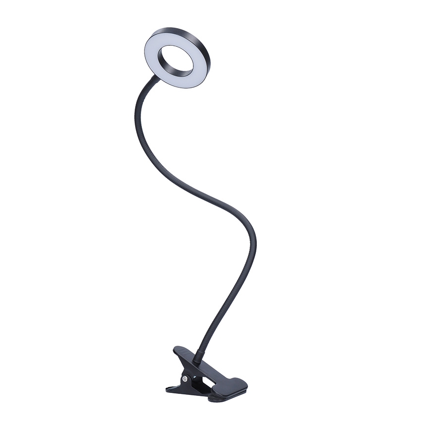 Brilagi -LED Prigušiva lampa s kopčom ORBELA LED/8W/230V 3000/4000/5000K crna