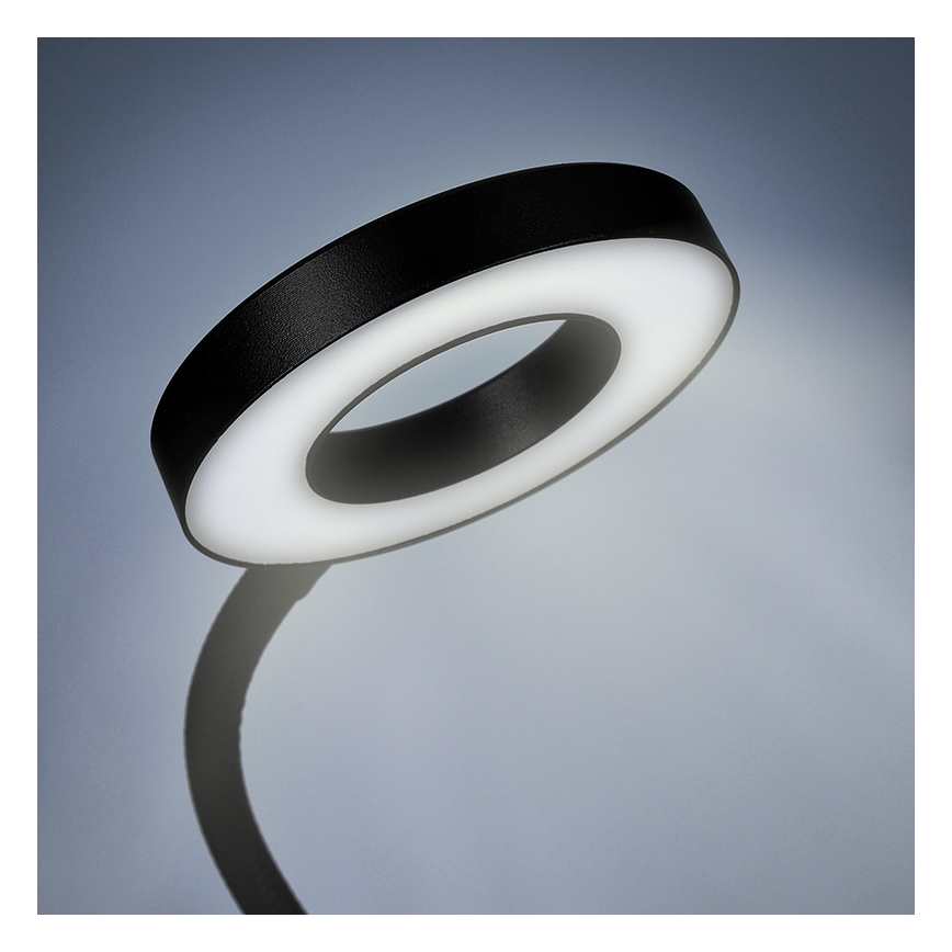 Brilagi -LED Prigušiva lampa s kopčom ORBELA LED/8W/5V 3000/4000/5000K crna