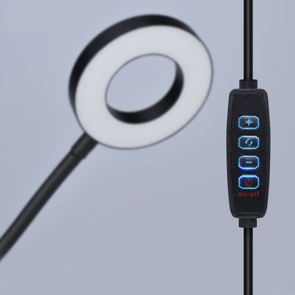 Brilagi -LED Prigušiva lampa s kopčom ORBELA LED/8W/5V 3000/4000/5000K crna