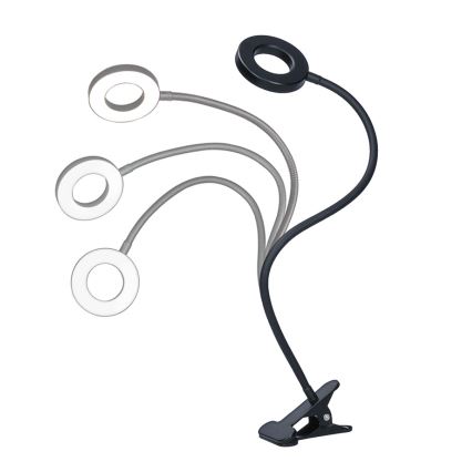 Brilagi -LED Prigušiva lampa s kopčom ORBELA LED/8W/5V 3000/4000/5000K crna