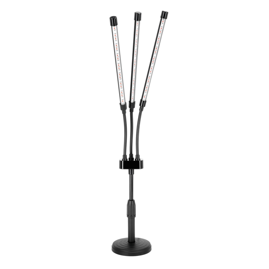Brilagi - LED Prigušiva fleksibilna stolna lampa za uzgoj biljaka VITABLOOM 3xLED/10W/230V crna