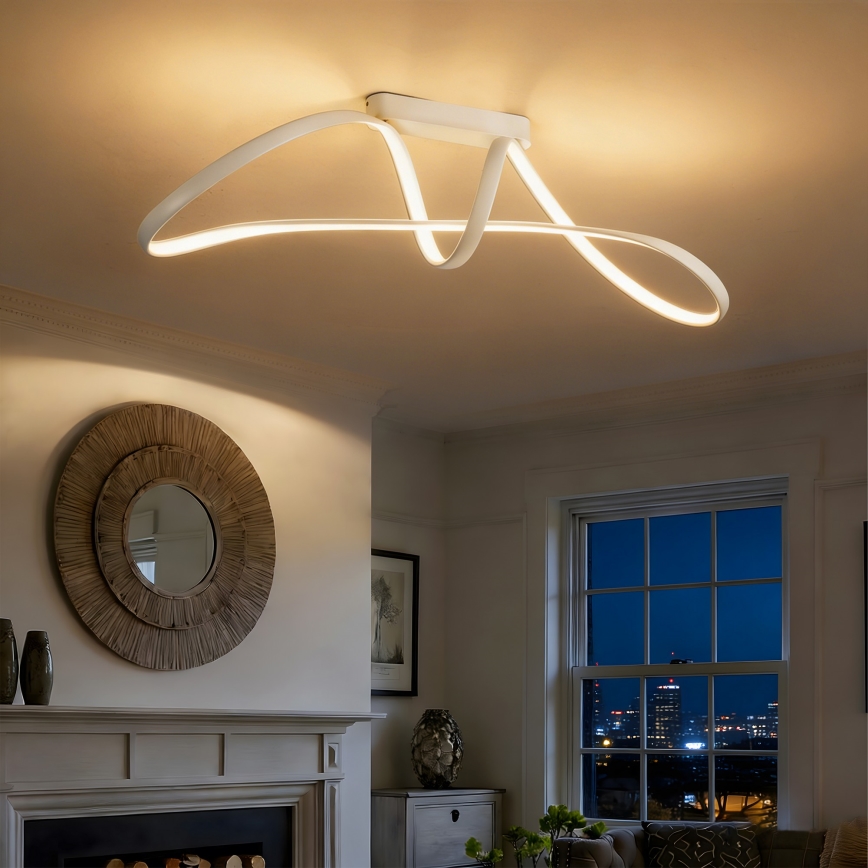 Brilagi - LED dimabilni stropni luster TWISTER LED/60W/230V 3000-6000K bijela + daljinski upravljač