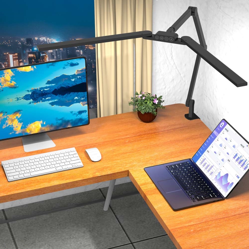 Brilagi - LED Prigušiva dodirna fleksibilna stolna lampa VARIO LED/24W/230V 3000-6500K CRI 92 crna