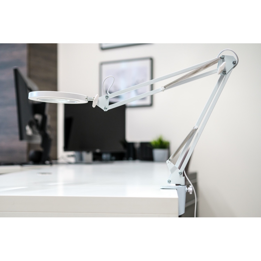 Brilagi - LED Prigušiva stolna lampa s povećalom LENS LED/12W/5V 3000/4200/6000K bijela