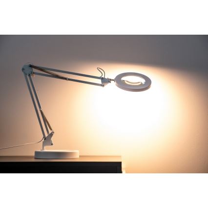 Brilagi - LED Prigušiva stolna lampa s povećalom LENS LED/12W/5V 3000/4200/6000K bijela