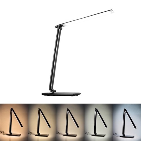 Brilagi - LED Prigušiva stolna lampa s USB priključkom LED/12W/230V crna